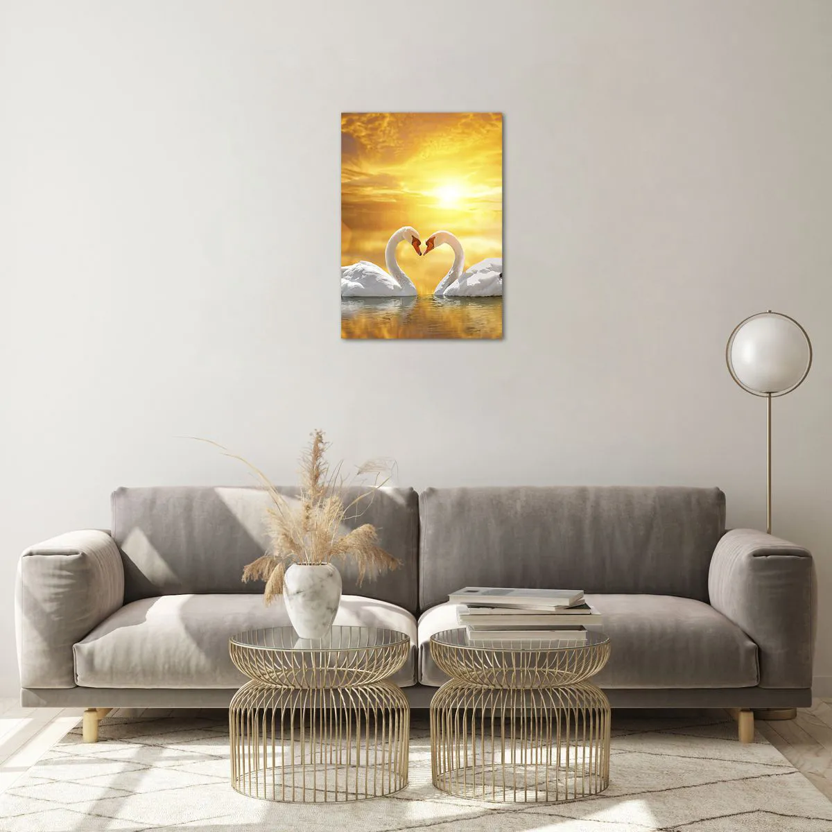 Glass picture - Heart Is the Most Beautiful Word in the World - 50x70 cm