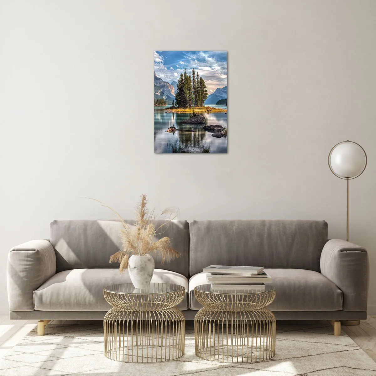 Billede på glas - Over store og klare vande… - 50x70 cm