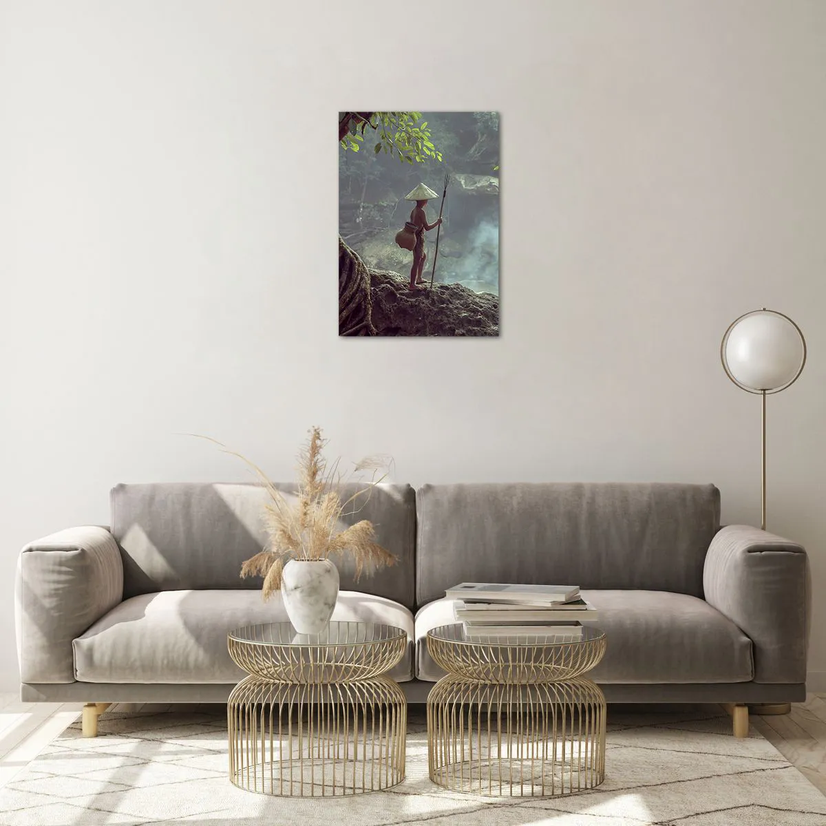 Üveg kép - Barátságban a természettel - 50x70 cm