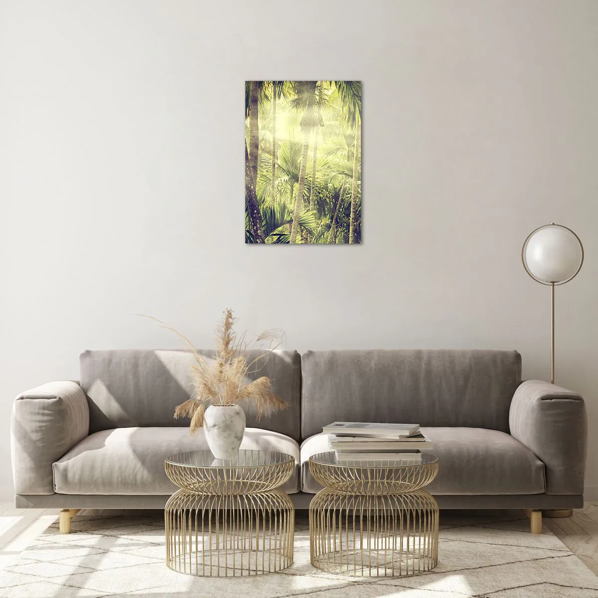 Billede på glas - I grønne gløder - 50x70 cm