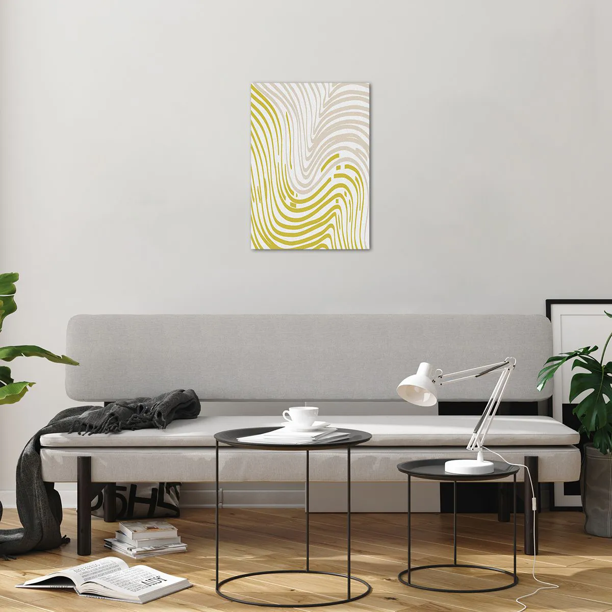 Obraz na skle - Kompozice s mírným ohybem - 50x70 cm