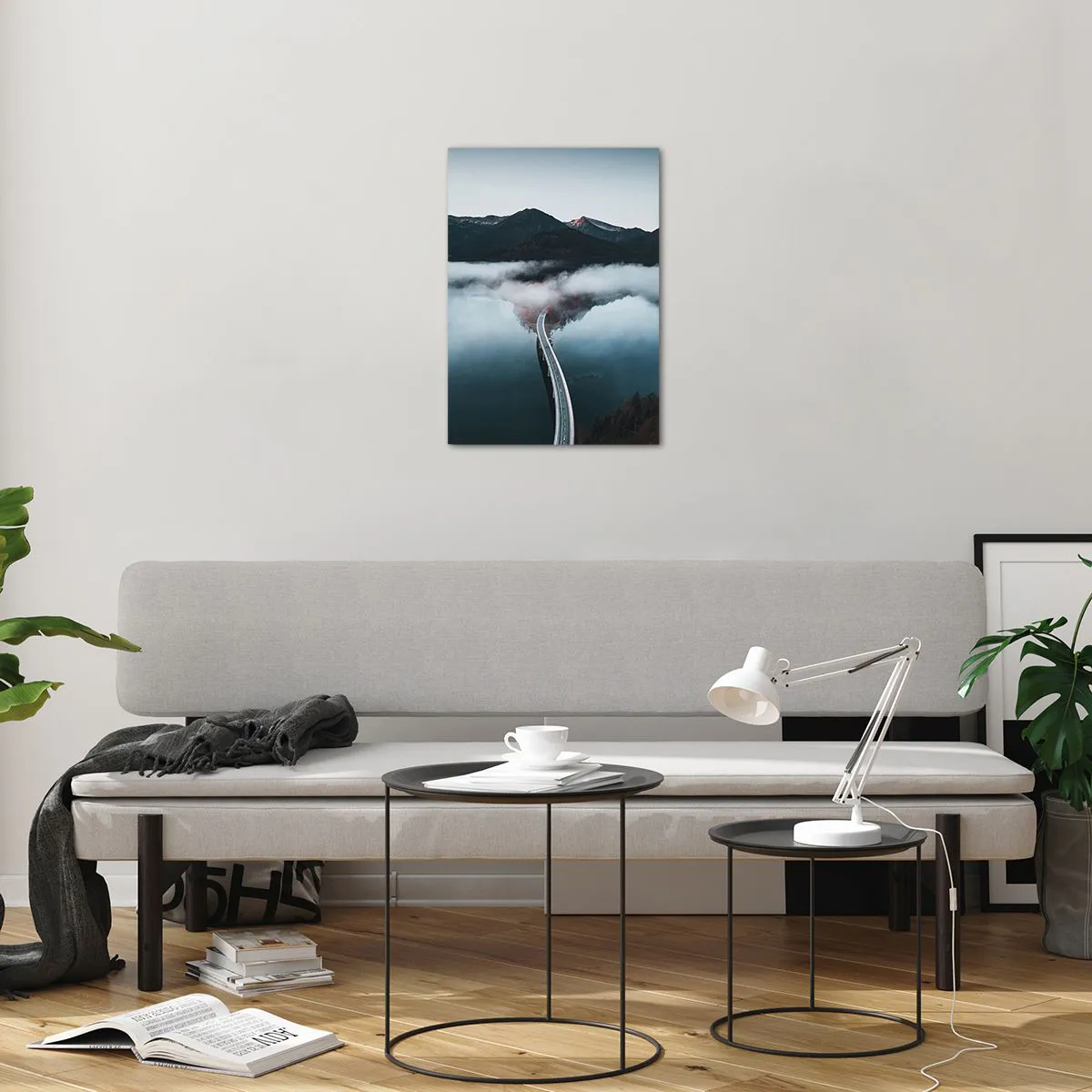 Tablou pe sticlă - Peste o apă netedă ca o oglindă - 50x70 cm