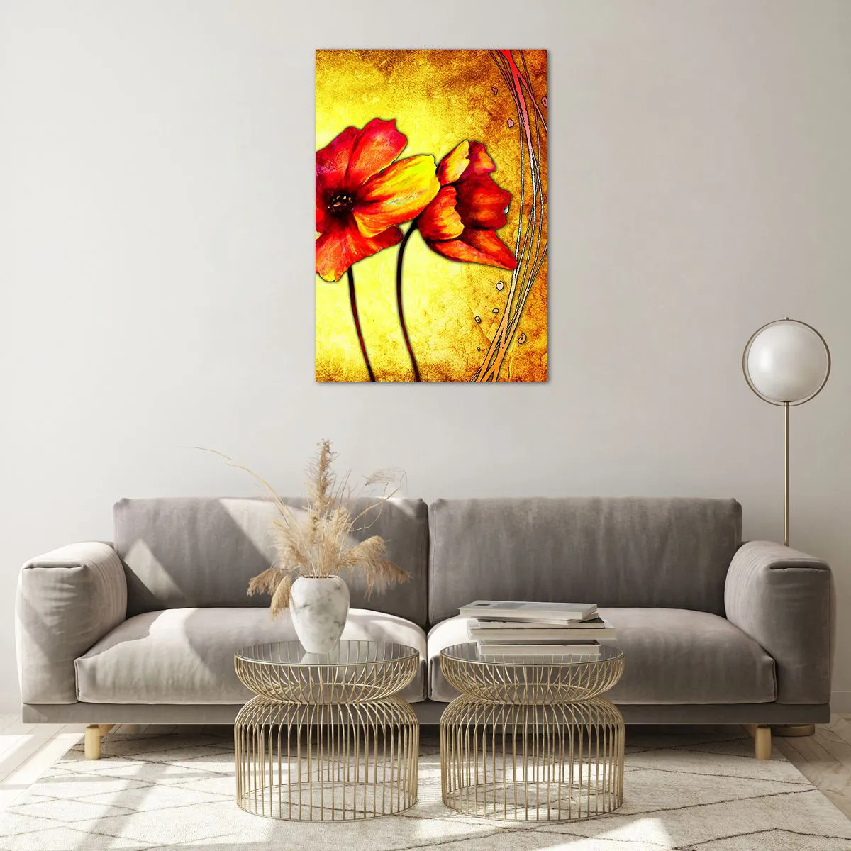 Obraz na skle - V secesnej dekorácii - 70x100 cm