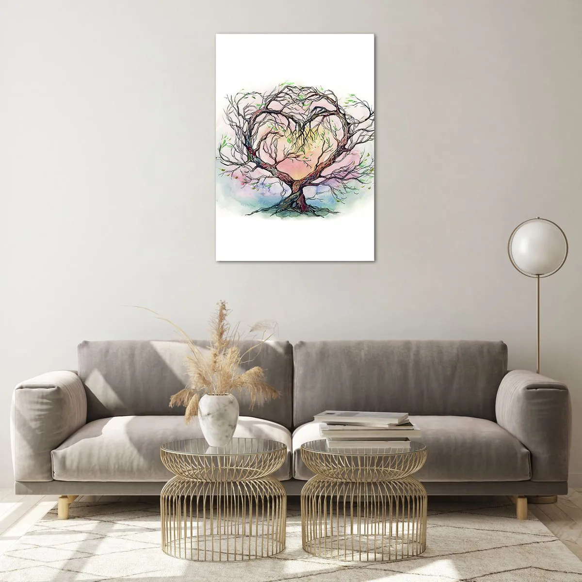 Schilderen op glas - Samen tegen de stormen - 70x100 cm