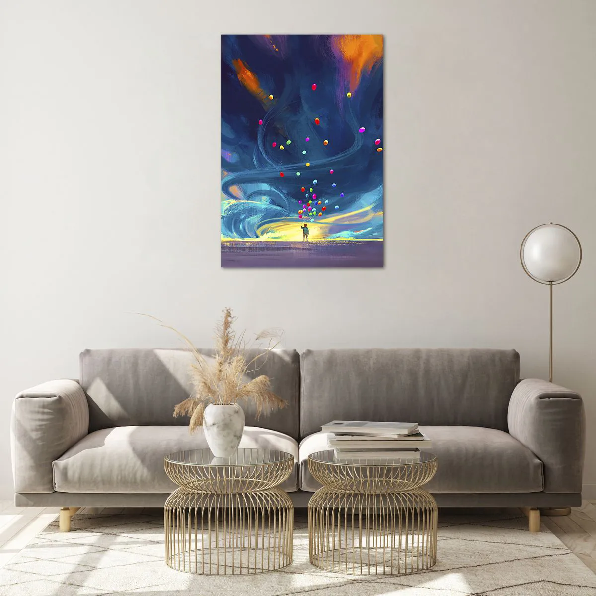 Tablou pe sticlă - Pe un vânt albastru - 70x100 cm