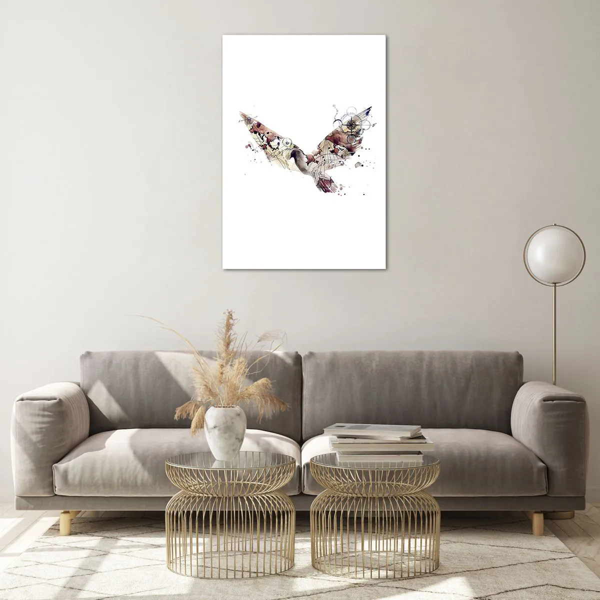 Tablou pe sticlă - Vagabondul cu capul în nori - 70x100 cm