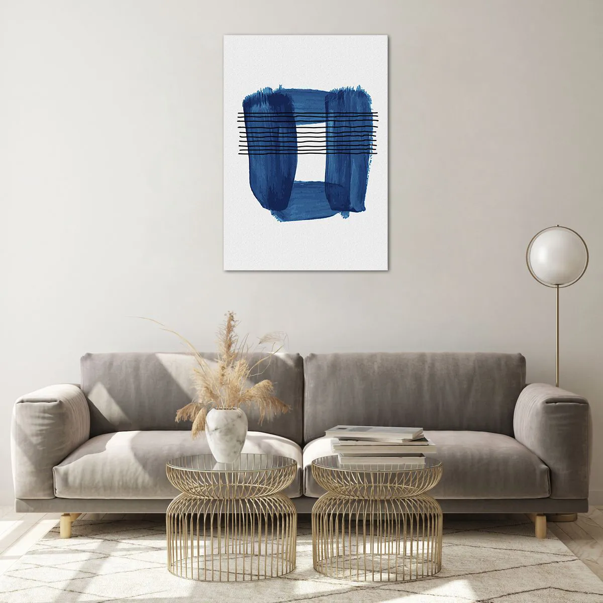 Üveg kép - Kékes-fekete - 70x100 cm