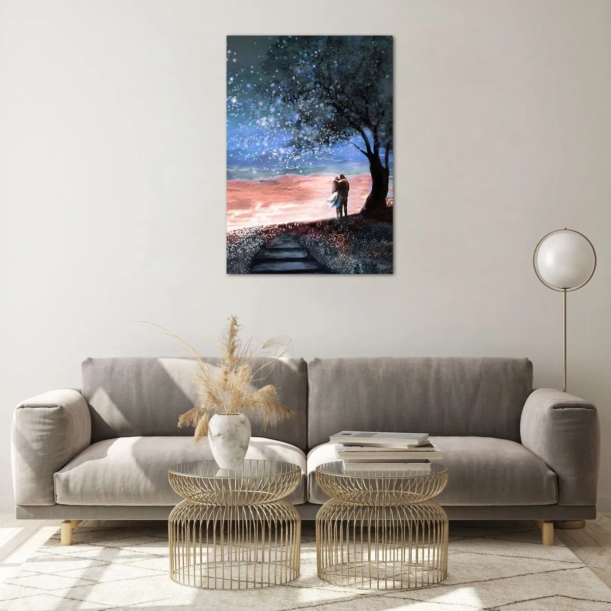 Quadro em vidro - Espetáculo estrelado - 70x100 cm