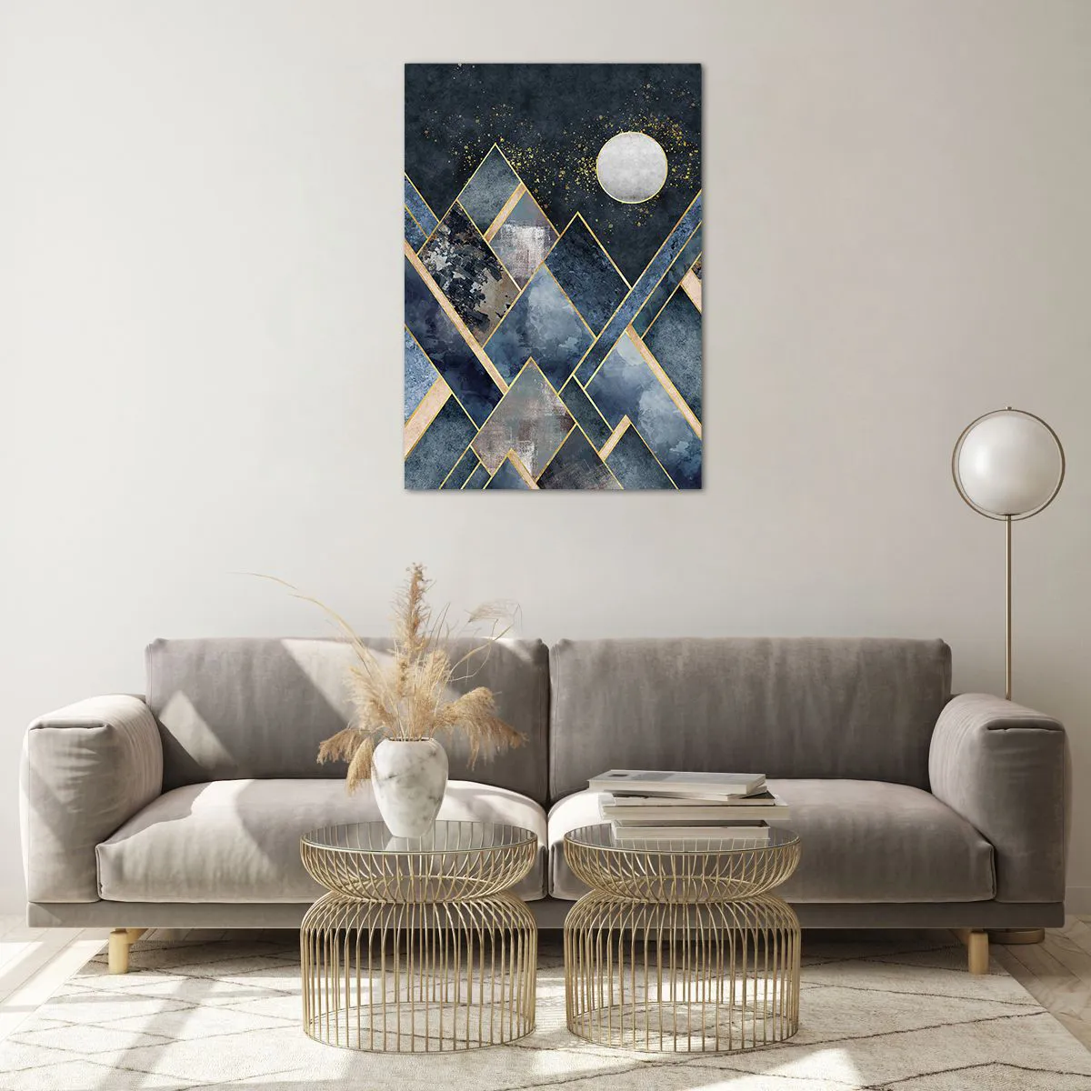 Tablou pe sticlă - Peisaj geometric - 70x100 cm