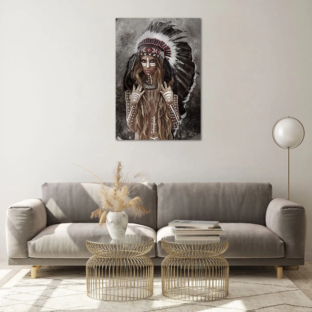 Impression sur verre - Image sur verre - Secret de la force de la tribu - 70x100 cm