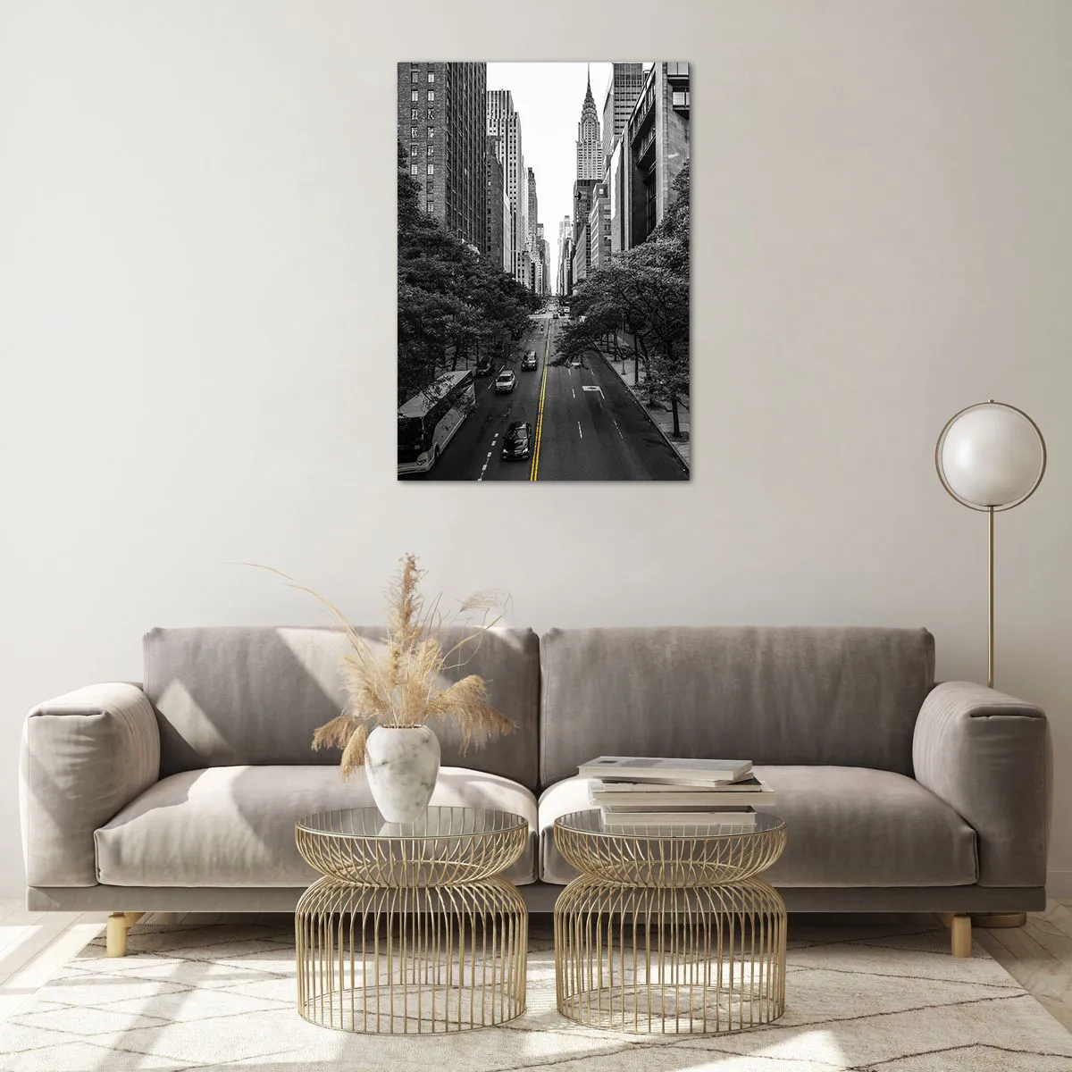 Obraz na skle - Newyorské ráno - 70x100 cm