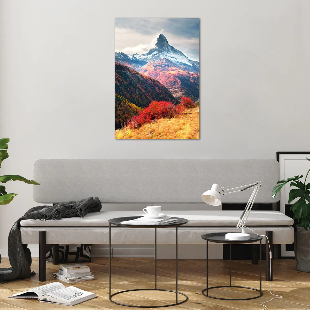 Tablou pe sticlă - Toamnă alpină - 70x100 cm