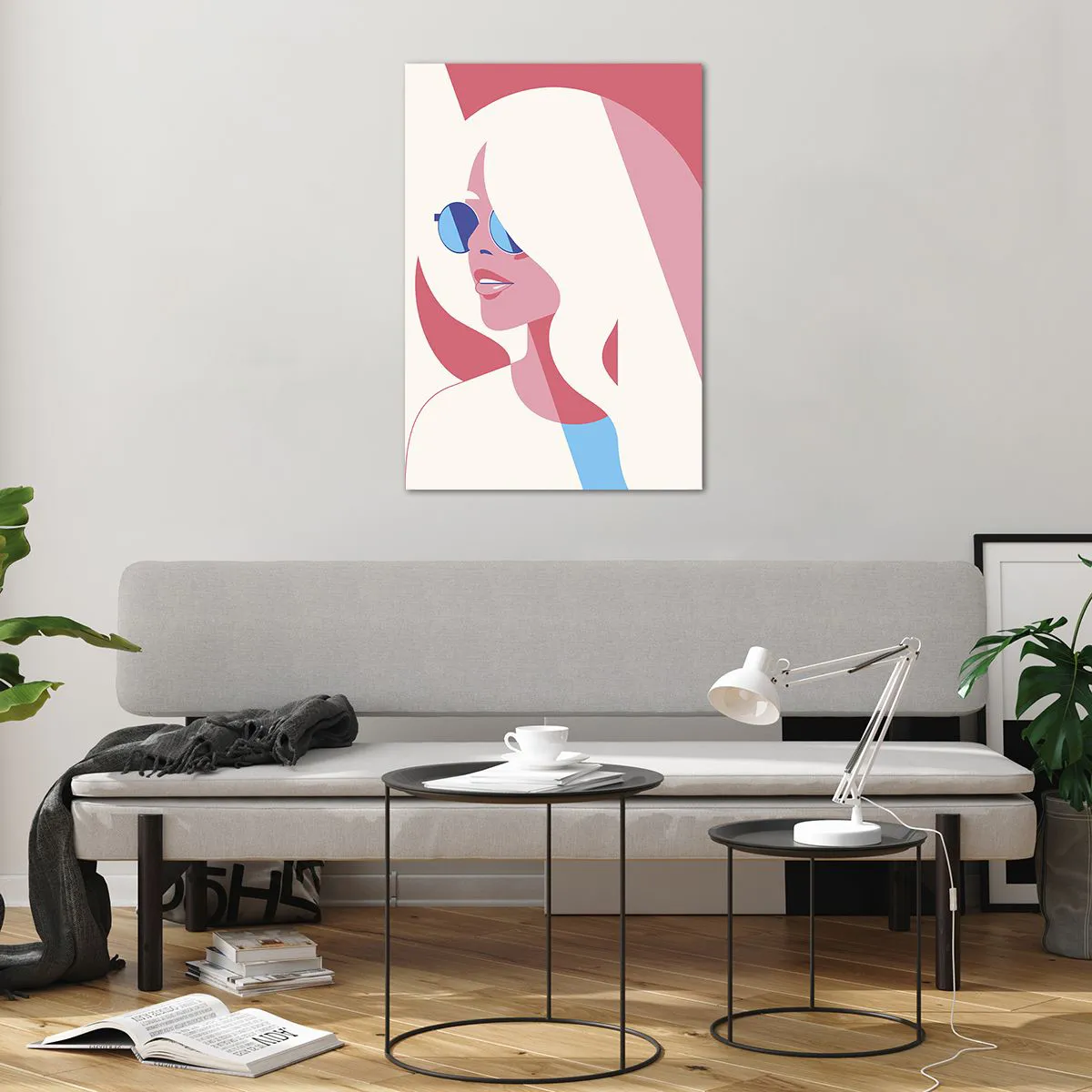 Glass picture - She Was a Blonde Girl… - 70x100 cm