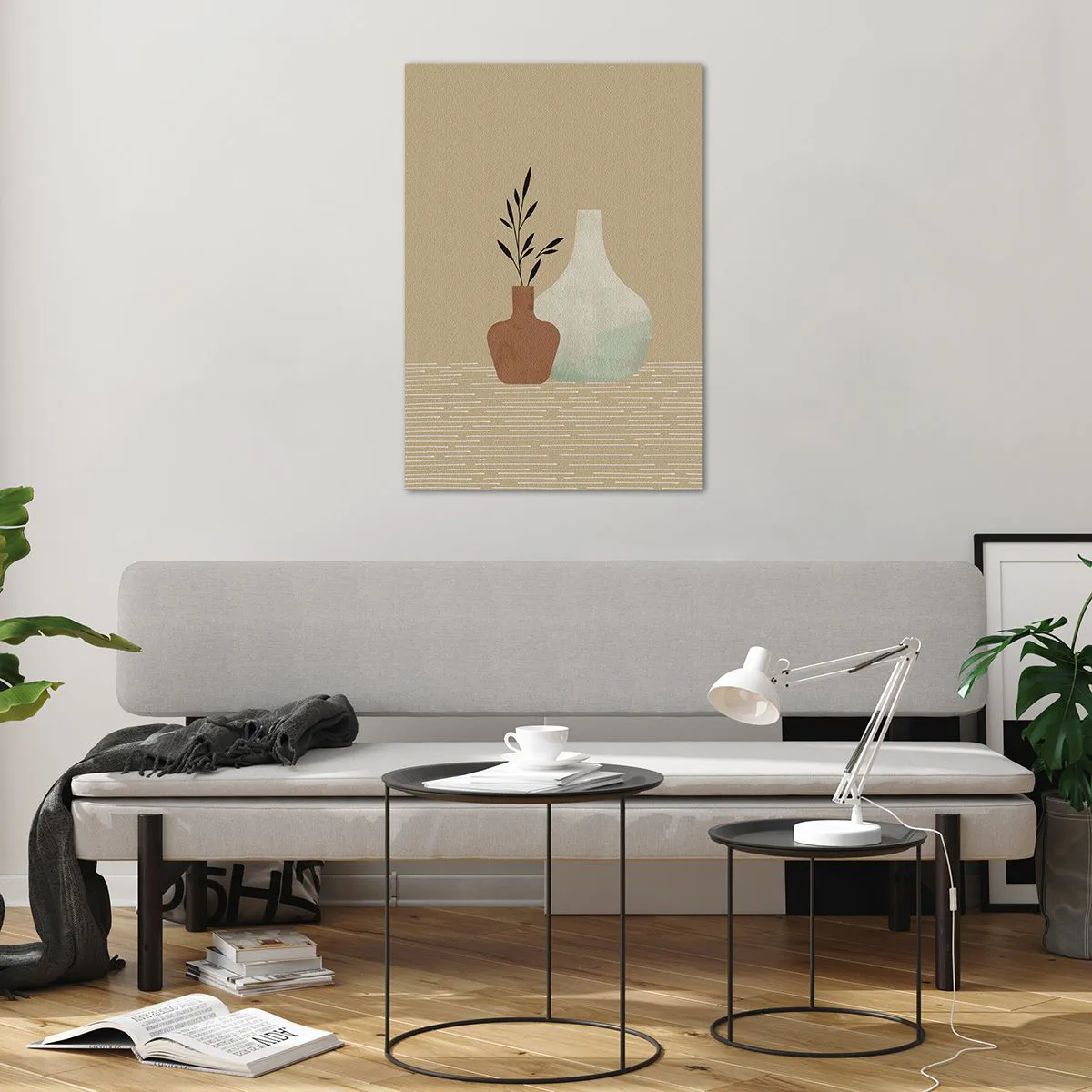 Schilderen op glas - De vaas en zijn idee - 70x100 cm