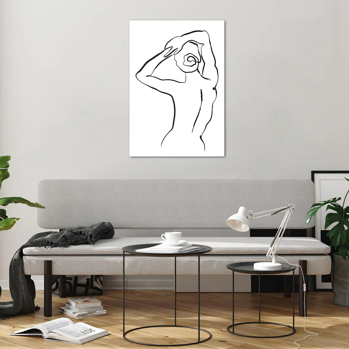 Billede på glas - Handling om morgenen - 70x100 cm