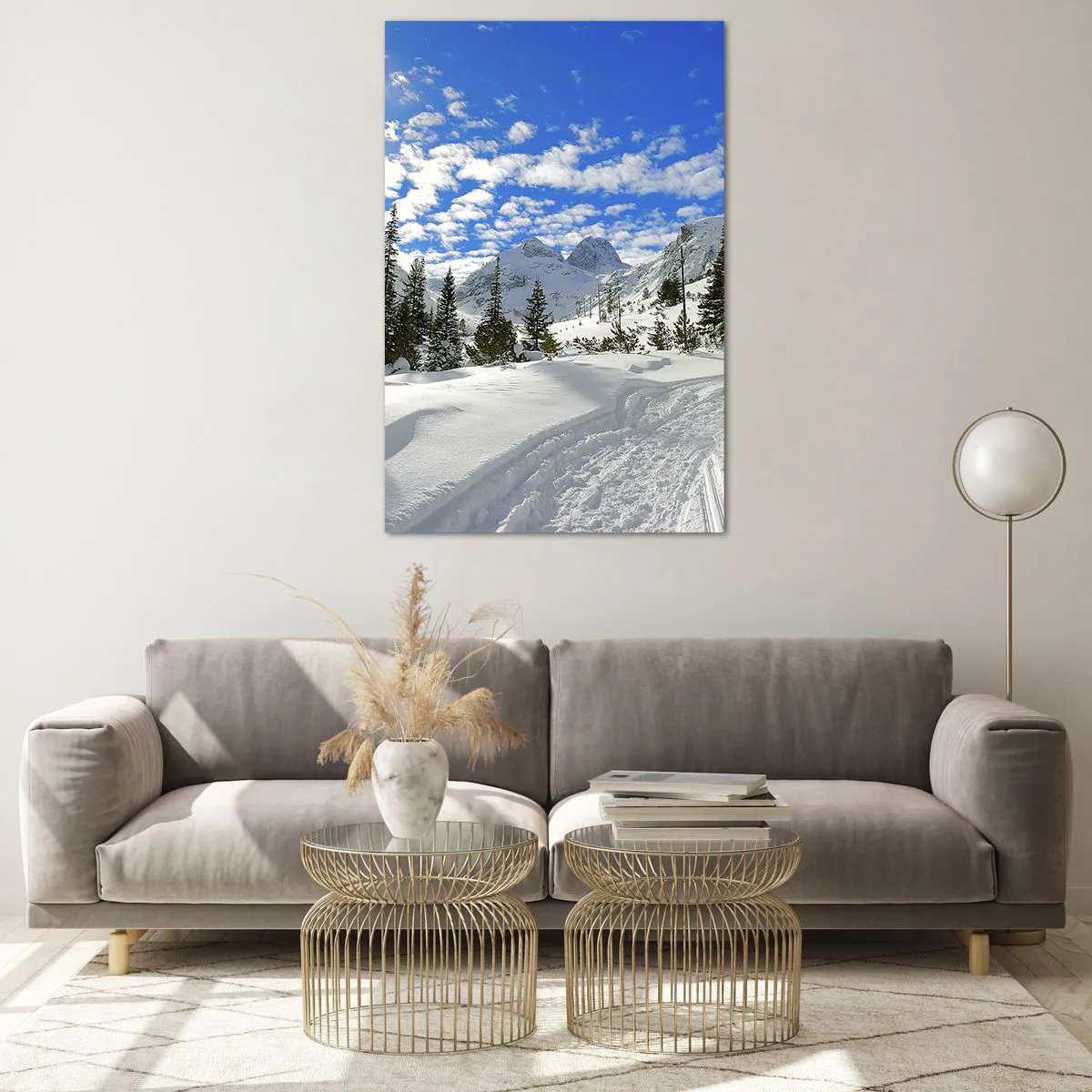 Üveg kép - A hóban és a napon - 80x120 cm