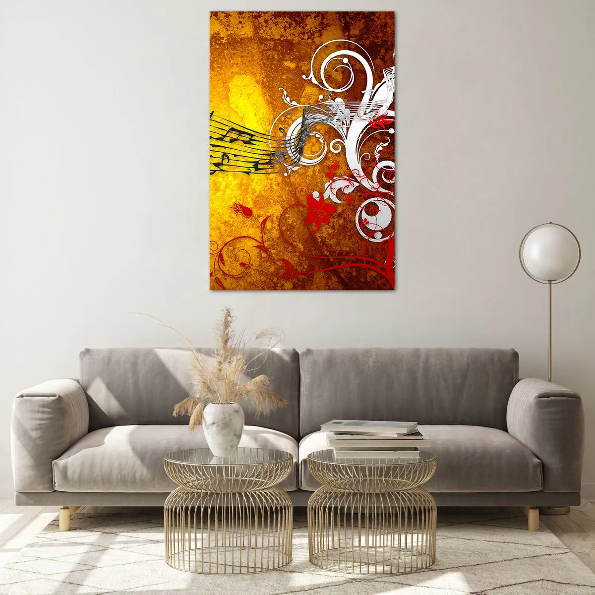 Obraz na skle - Nech znie hudba - 80x120 cm