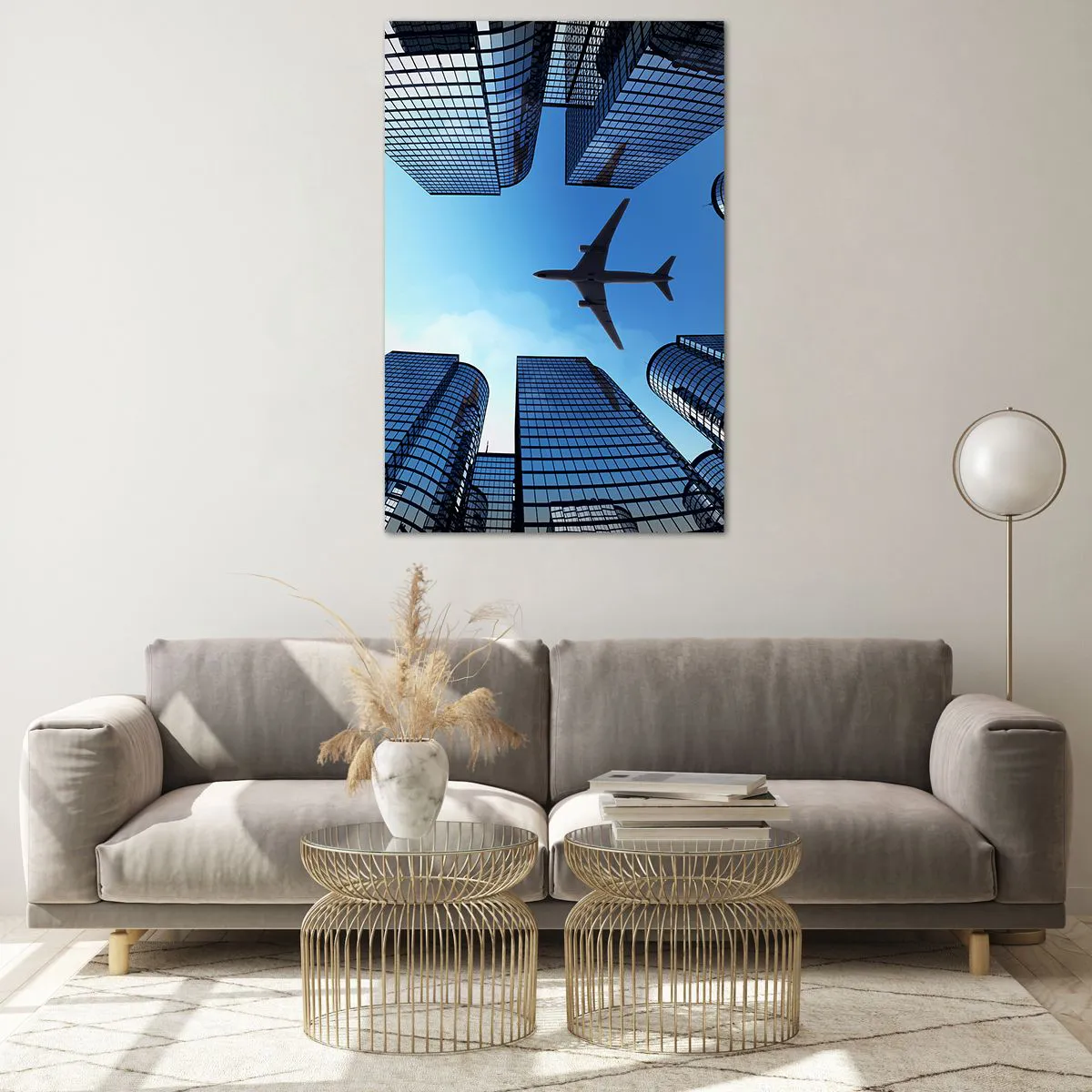 Schilderen op glas - Het uitzicht vanuit het glazen ravijn - 80x120 cm