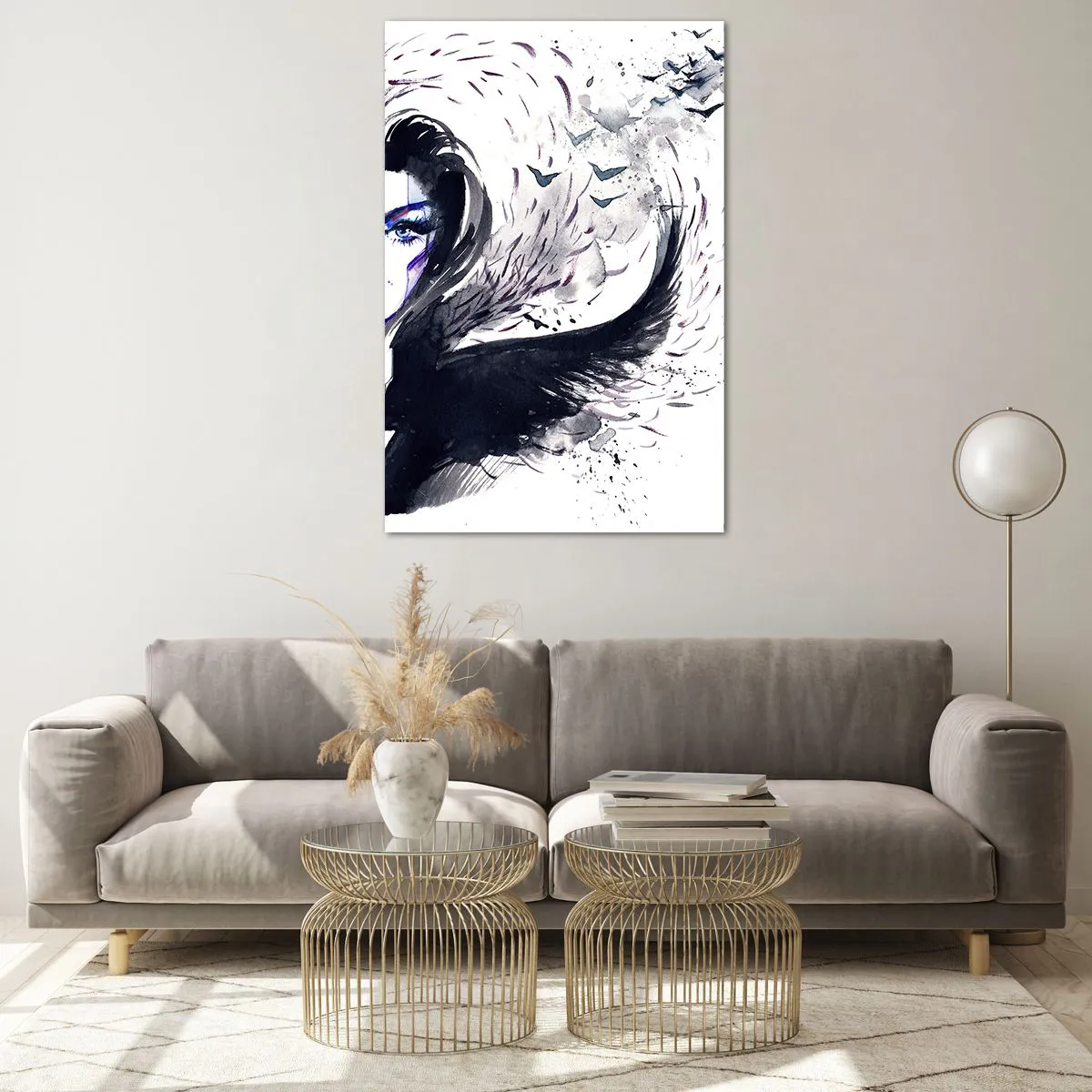 Glass picture - Demonic and Beautiful - 80x120 cm