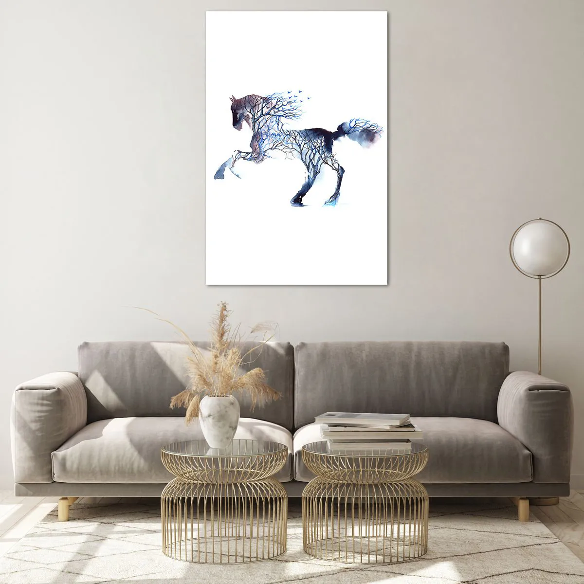 Schilderen op glas - En alsof het bos was verplaatst - 80x120 cm