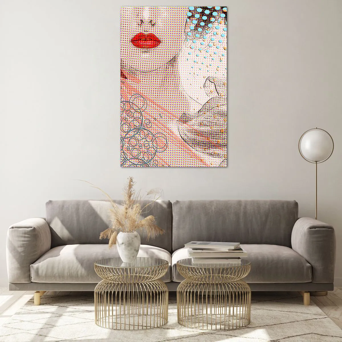 Obraz na skle - Komiksový heroín - 80x120 cm