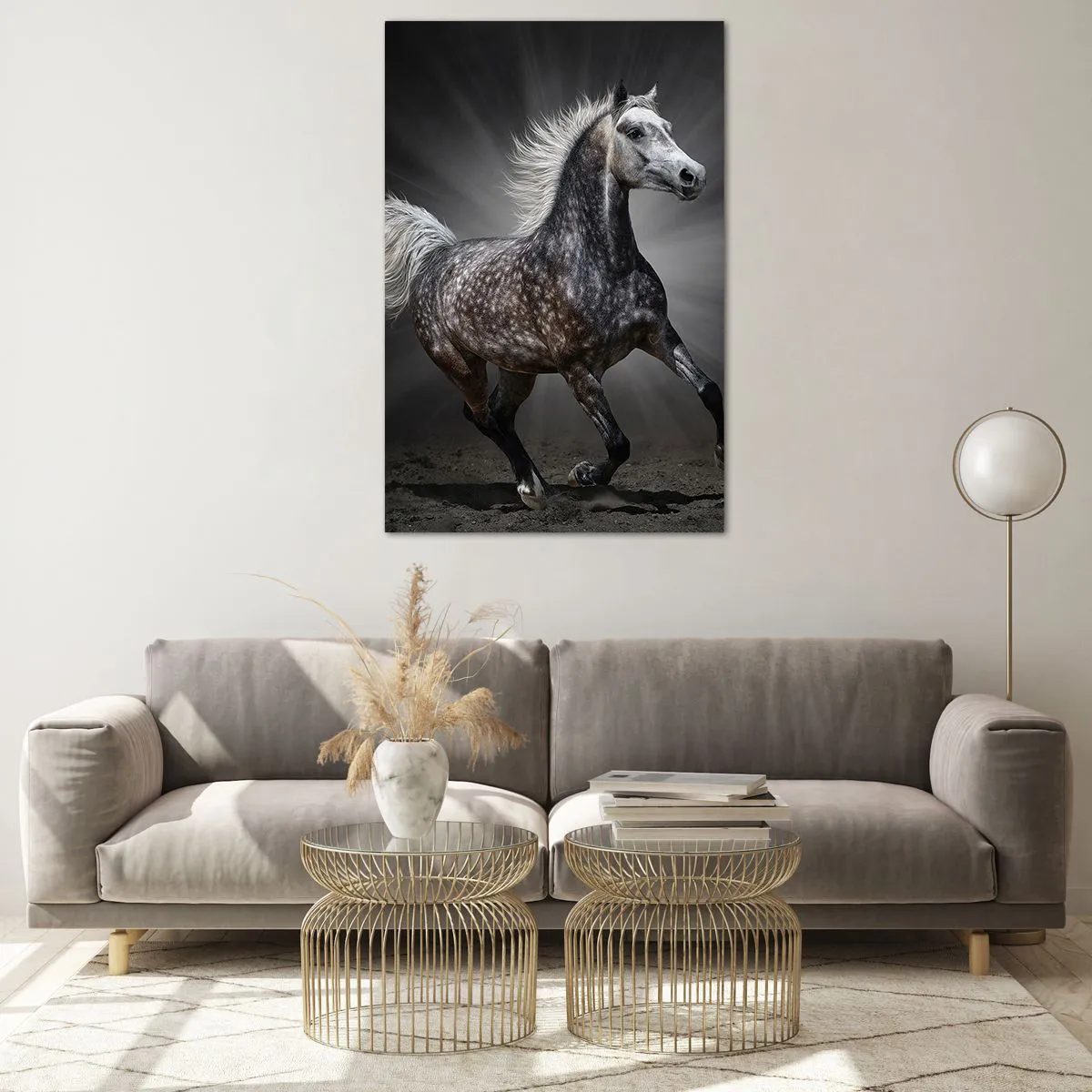 Schilderen op glas - Grijs is mooi - 80x120 cm