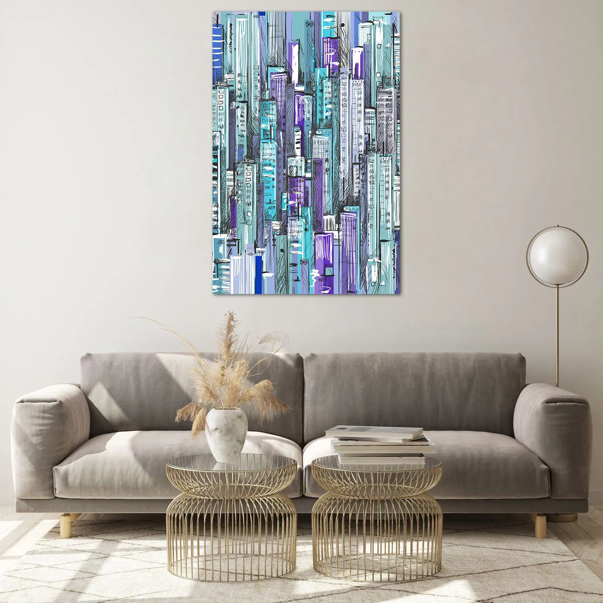 Glass picture - Blue as the Sky - 80x120 cm