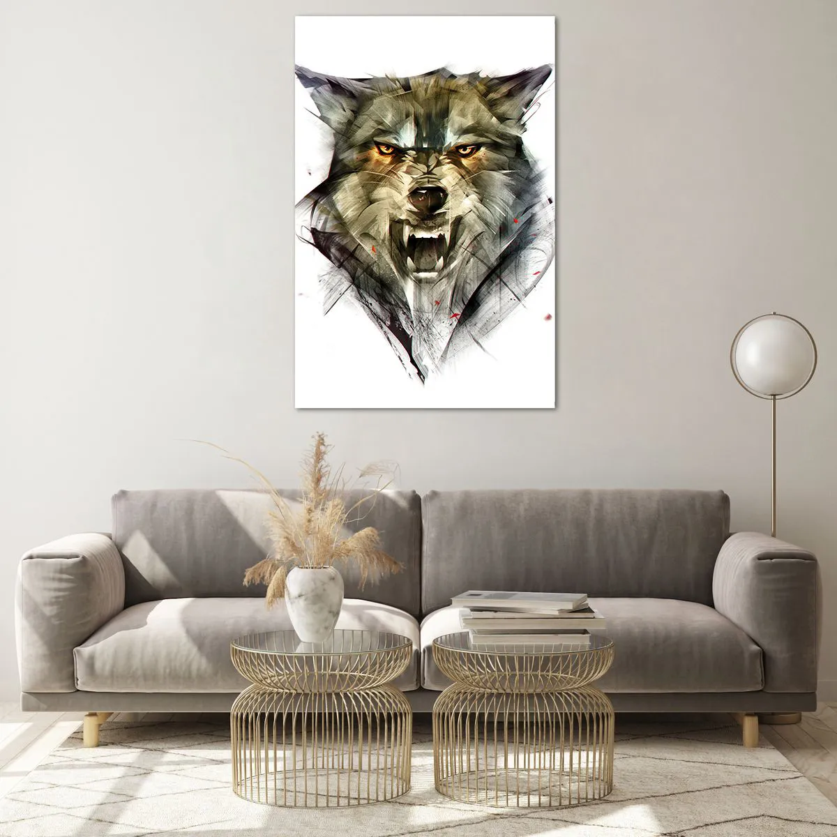 Üveg kép - Egy lépést sem! - 80x120 cm