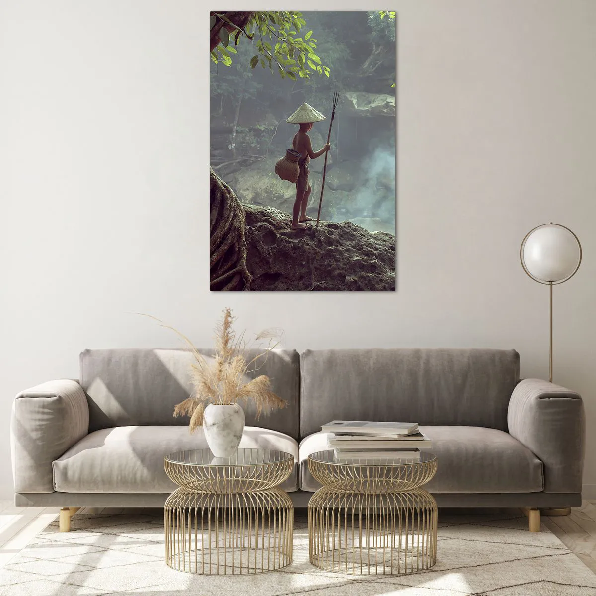 Obraz na skle - Spřátelený s přírodou - 80x120 cm