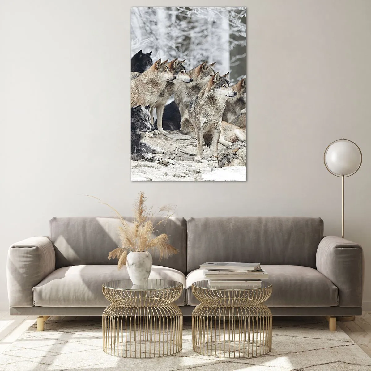 Billede på glas - Familie og venner - 80x120 cm