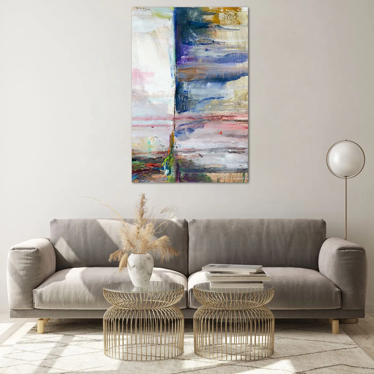 Glass picture - Colourful Impressions an Associations - 80x120 cm