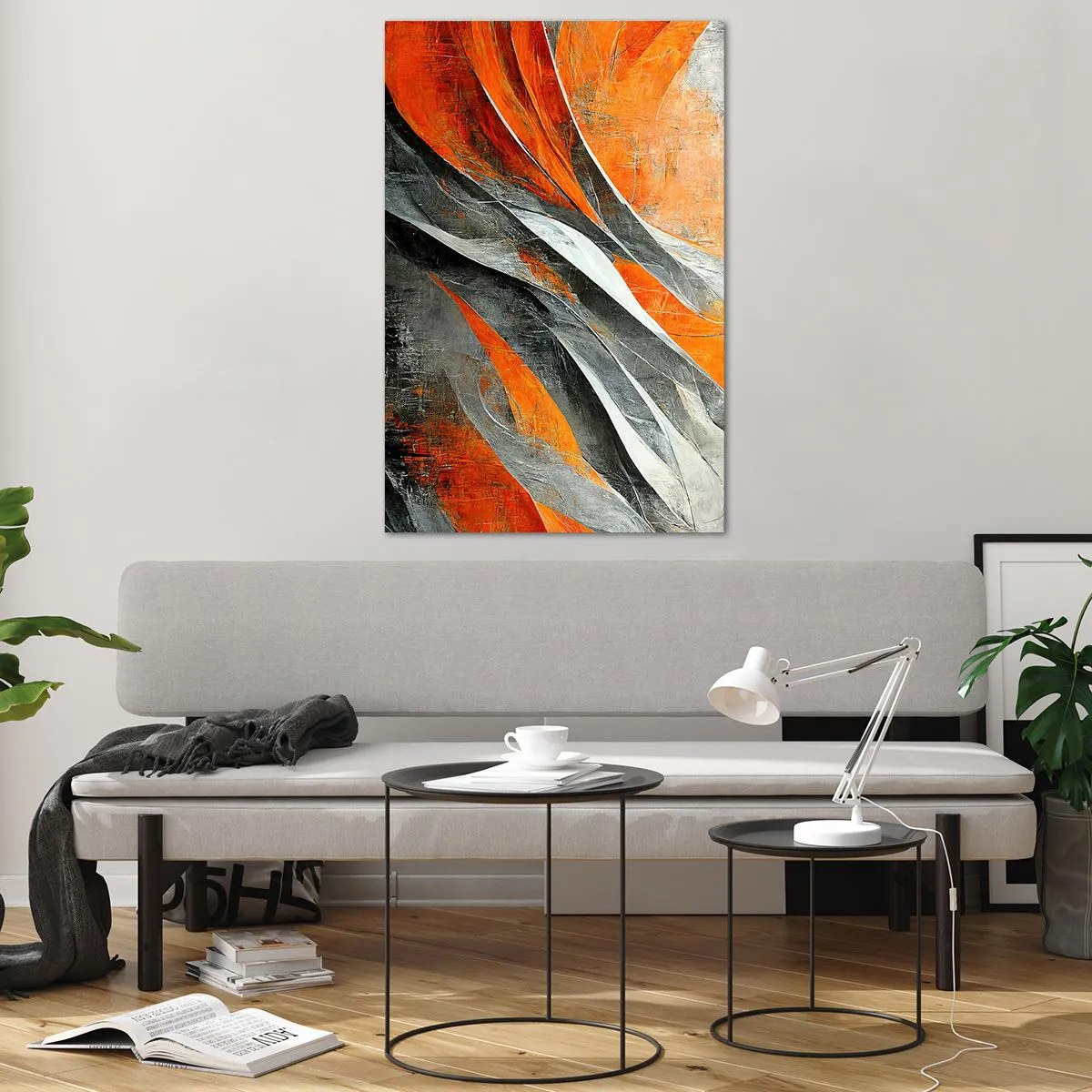 Glastavla - Bild på glas - Värme och kyla - 80x120 cm