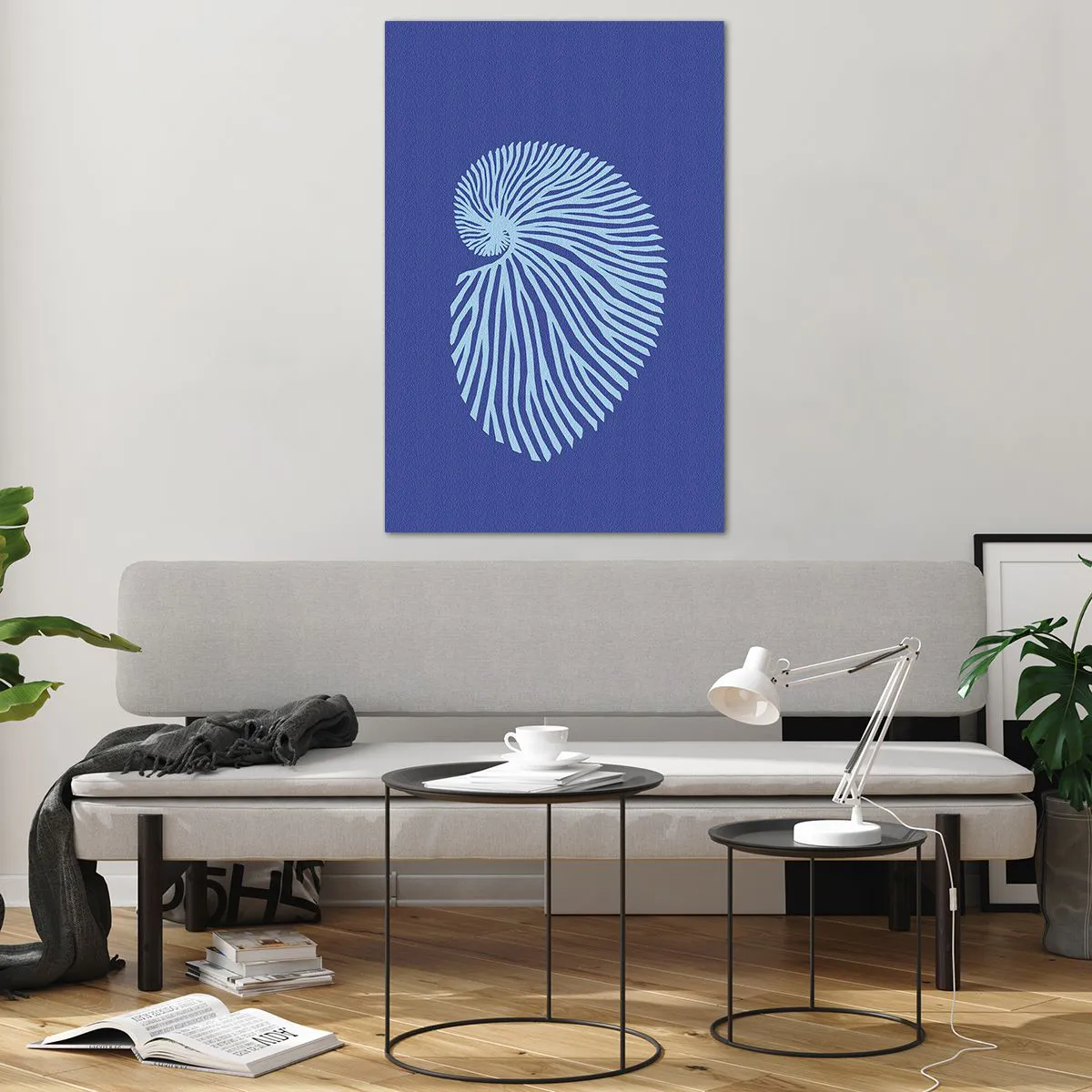 Quadro em vidro - O nascimento da concha - 80x120 cm