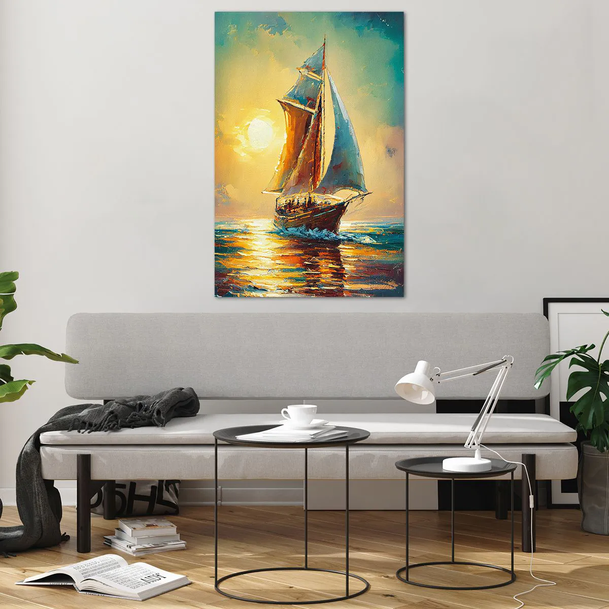 Glass picture - Under Full Sails - 80x120 cm