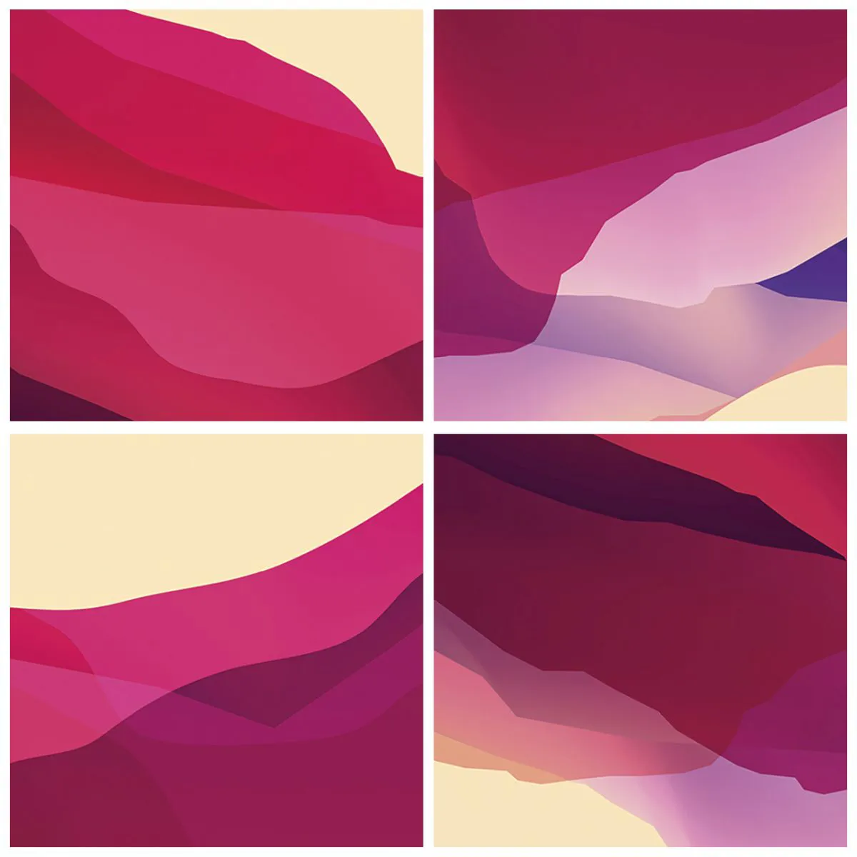 Impression sur verre - Image sur verre - Vagues abstraites dans des tons violets et roses sur un fond clair - 50x70cm - Vagues pourpre - Décoration murale moderne pour le salon et la chambre ARTTOR