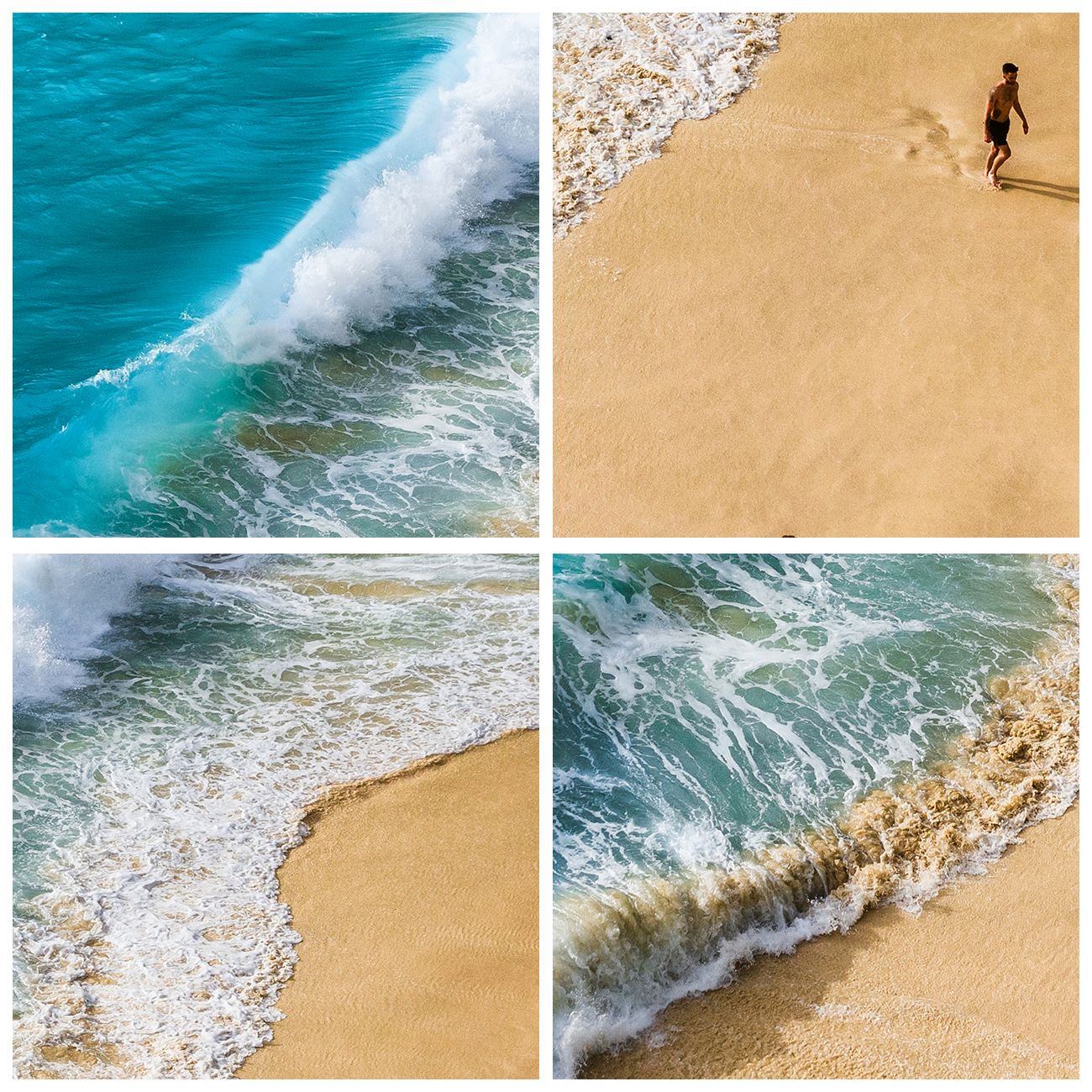 Impression sur Verre 90x30cm Tableaux Image Photo Plage Mer