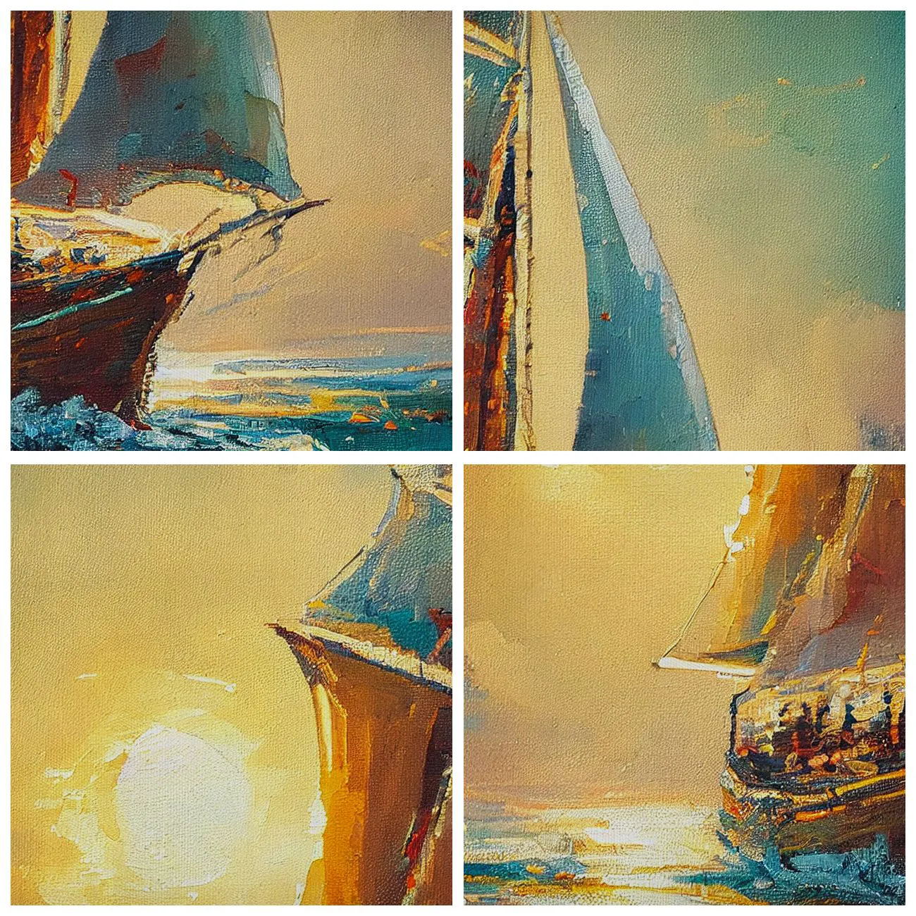 Glass picture - Under Full Sails - 80x120 cm