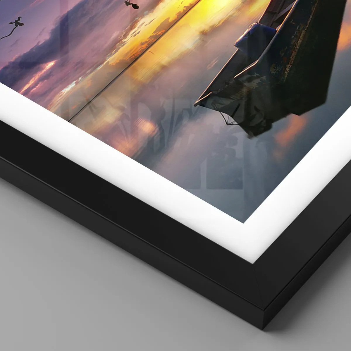 Plagát v čiernom ráme - „Zdá sa, že visíš uprostred neba…“ - 30x30 cm