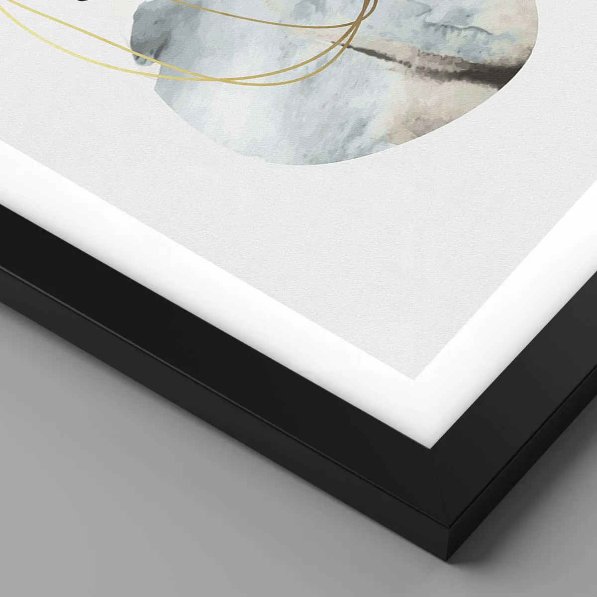 Poster in black frame - In the Embrace of Space - 30x30 cm