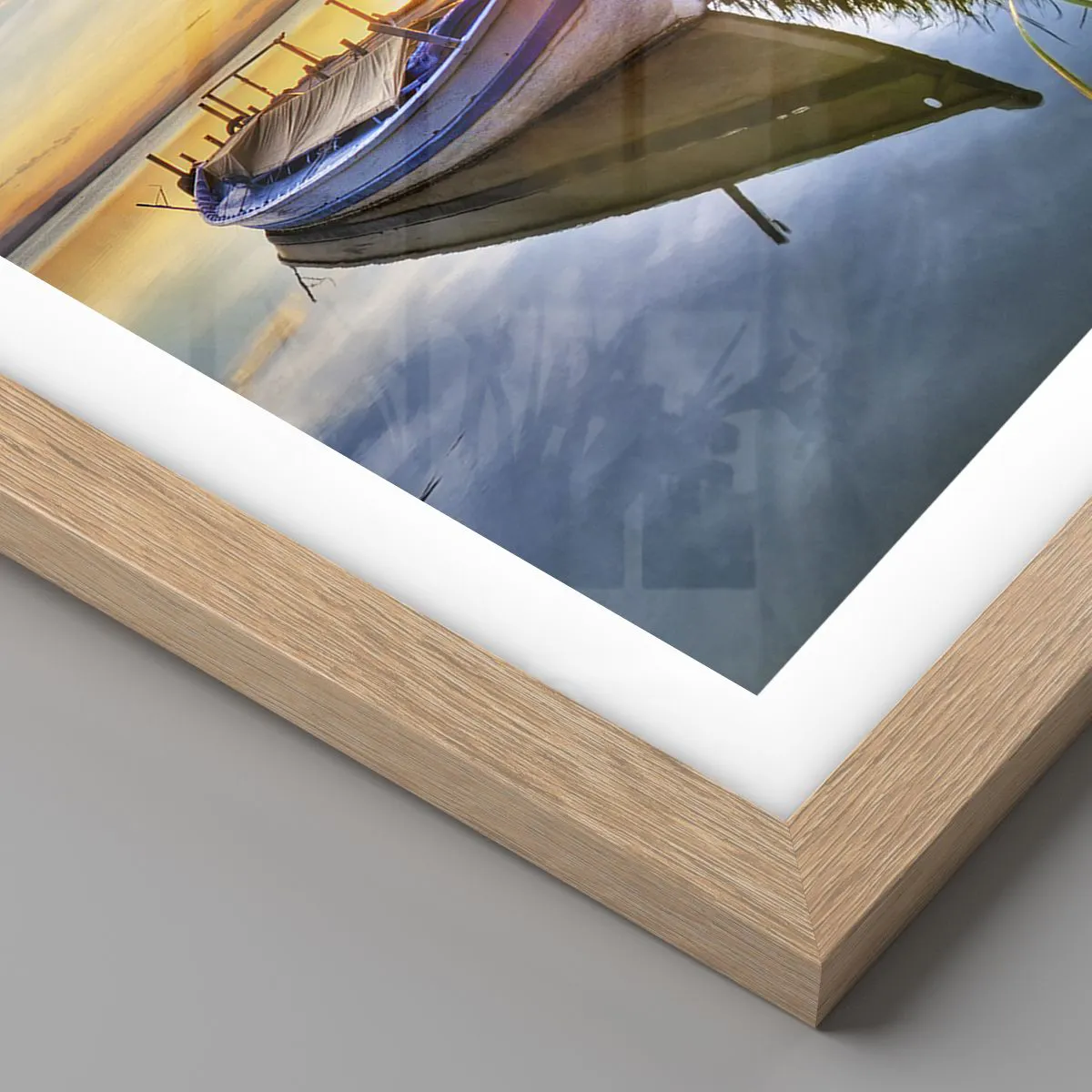 Affisch i ram av ljusek - Uppfyllda drömmars vik - 40x30 cm