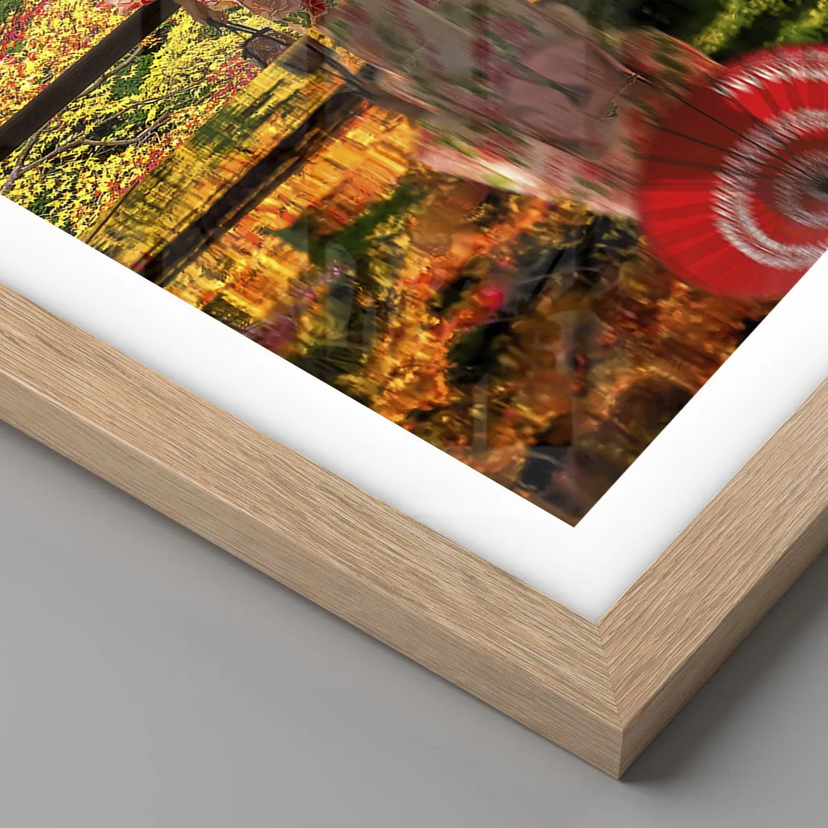 Poster in light oak frame - In a Temple of Nature - 40x40 cm
