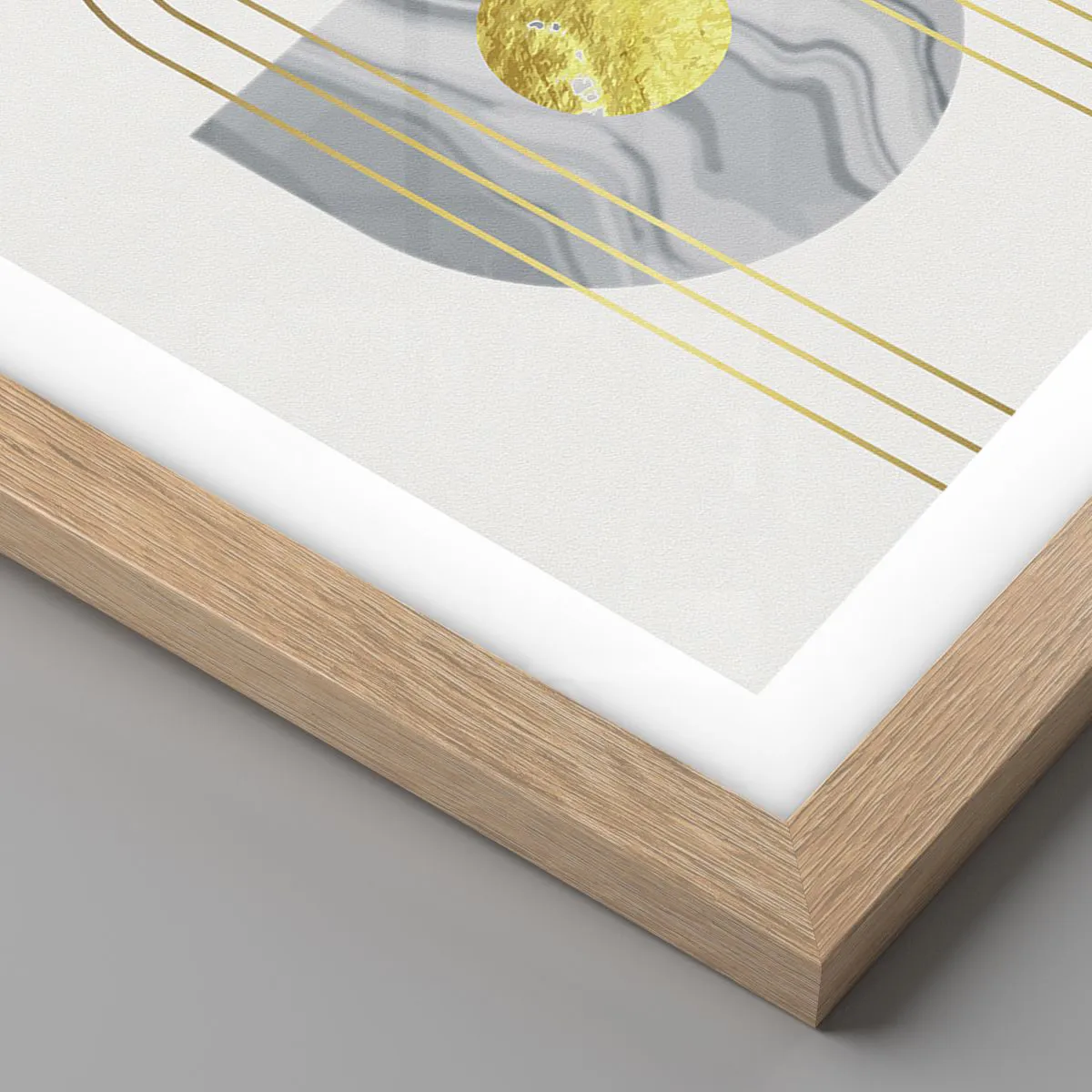 Affiche dans un chêne clair - Poster - Clareté et brillance - 70x50 cm