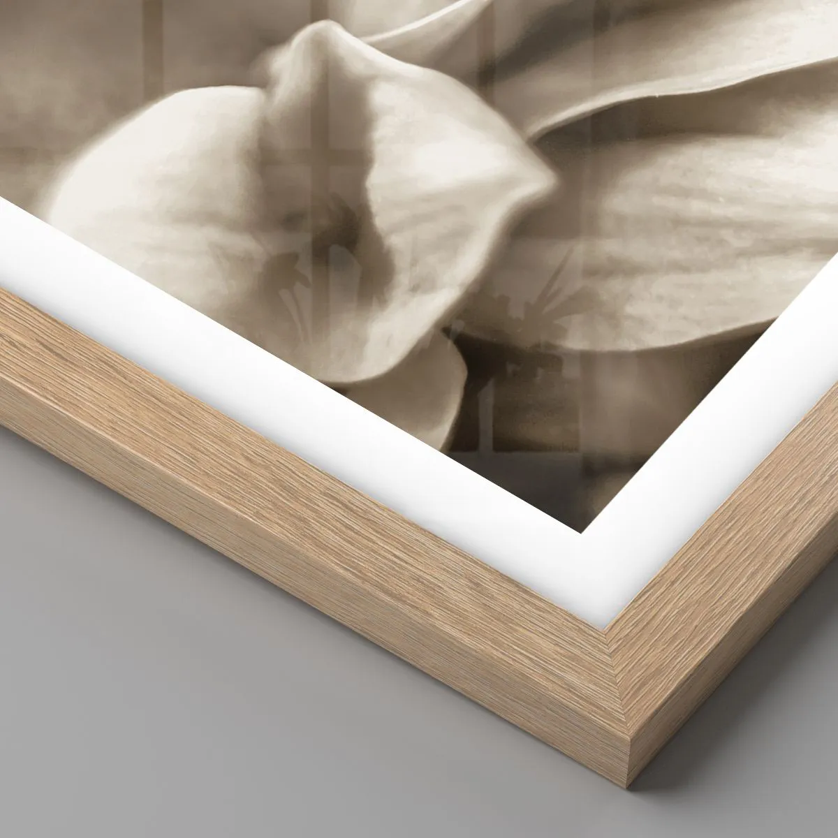 Póster en marco roble claro - Suave como una sonrisa - 40x30 cm