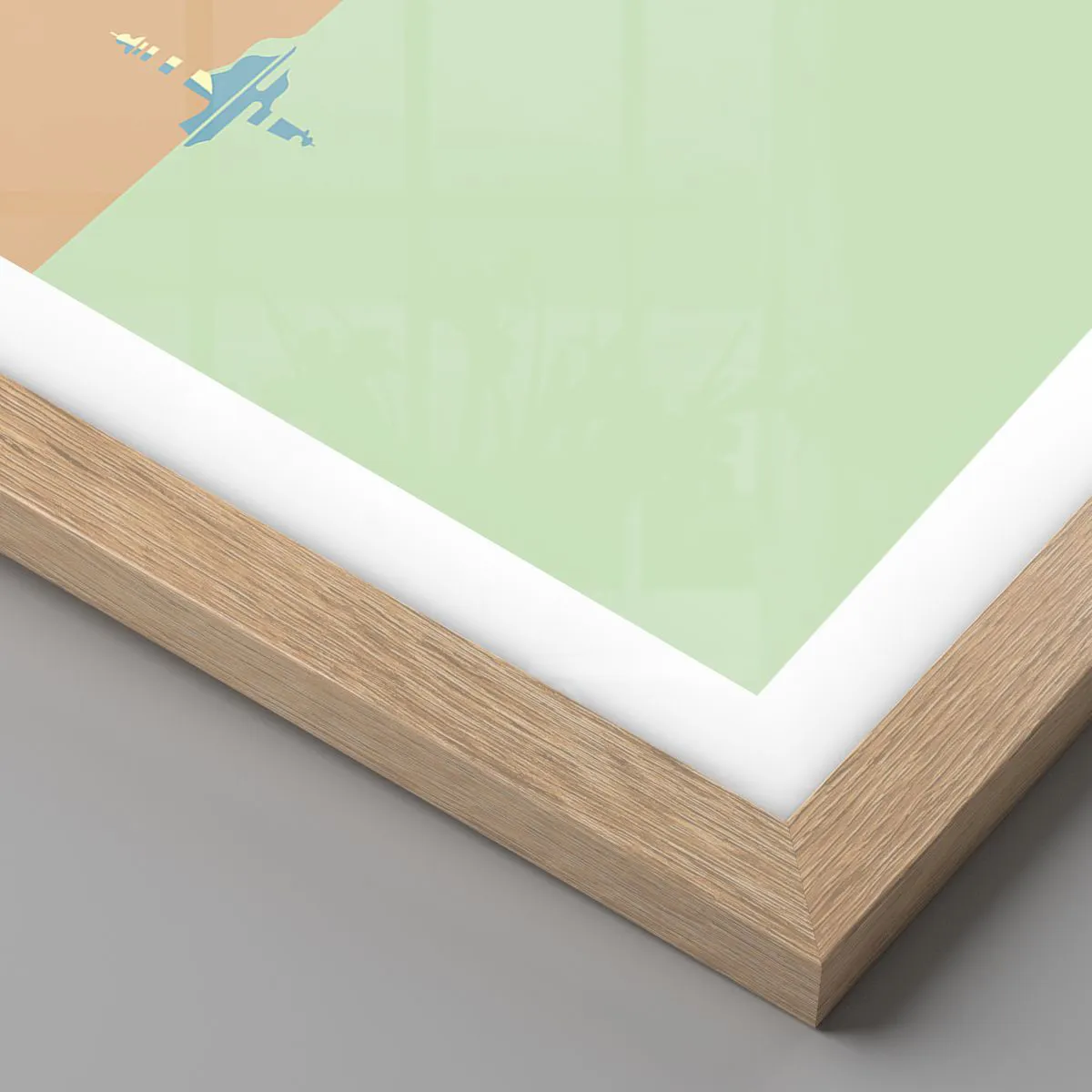 Poster in einem Rahmen aus heller Eiche - Die perfekte Meereslandschaft - 50x70 cm