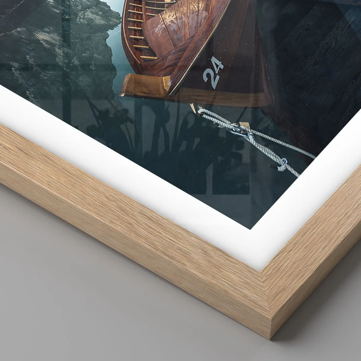 Plakat w ramie jasny dąb - Jak na szkle malowane - 50x70 cm