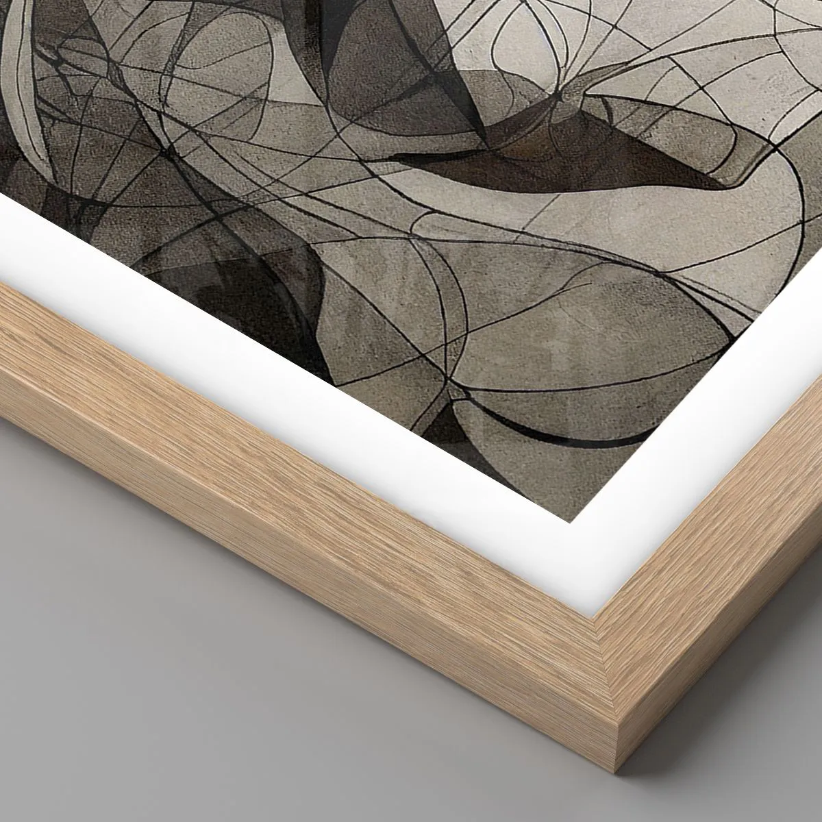 Plagát v ráme zo svetlého duba - Obeh farieb Zeme - 70x100 cm