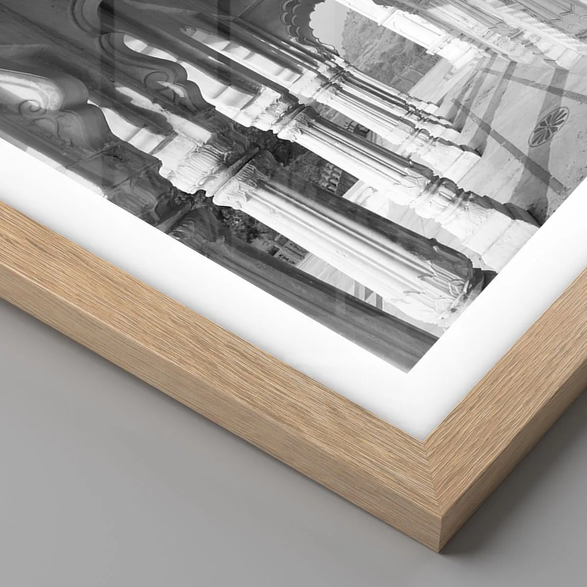 Plakat w ramie jasny dąb - Tu dzieją się baśnie Wschodu - 50x70 cm