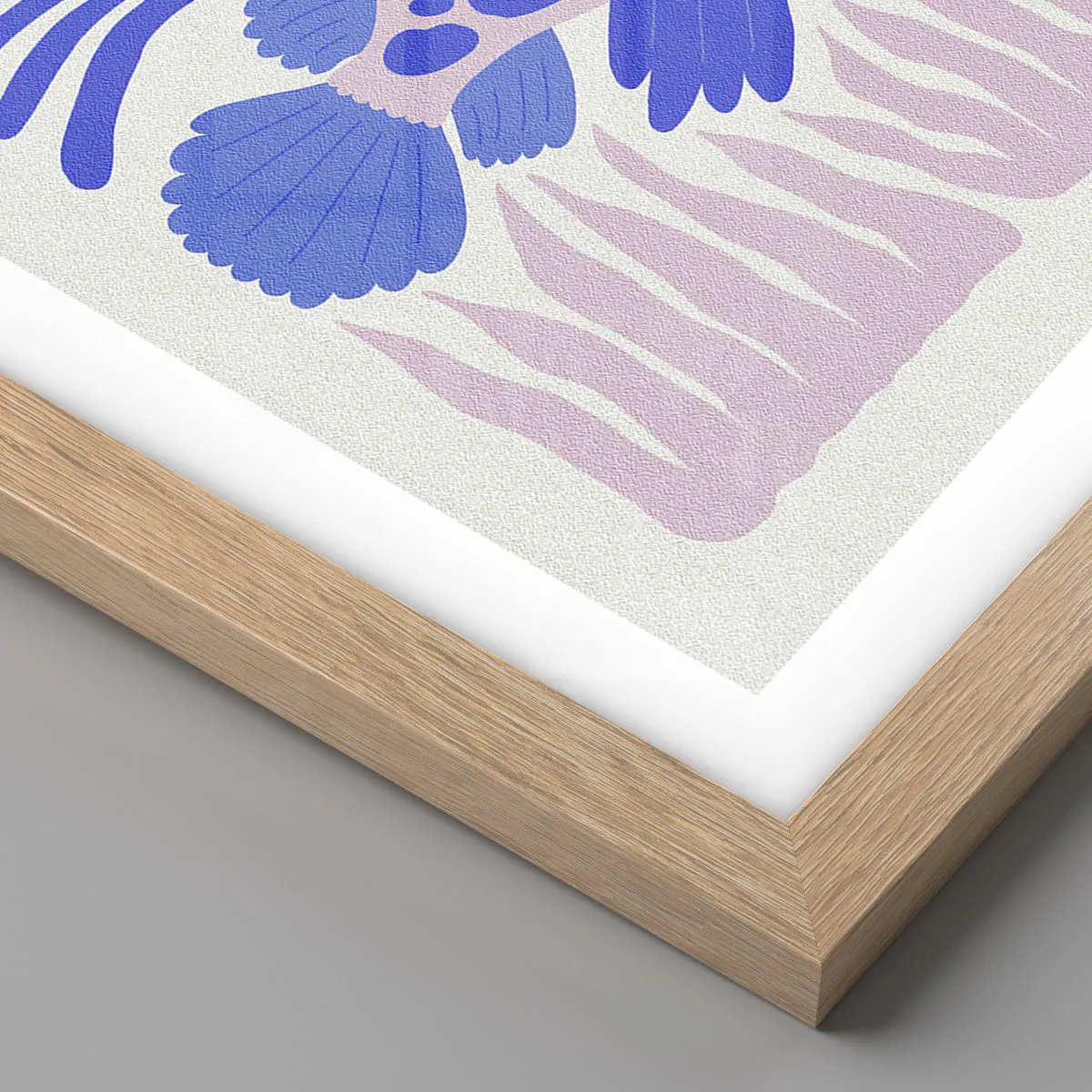 Plakat i ramme af lyst egetræ - I dit rette element - 61x91 cm