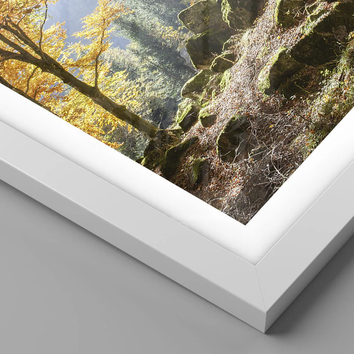 Póster en marco blanco - Tiempo de descanso - 30x30 cm