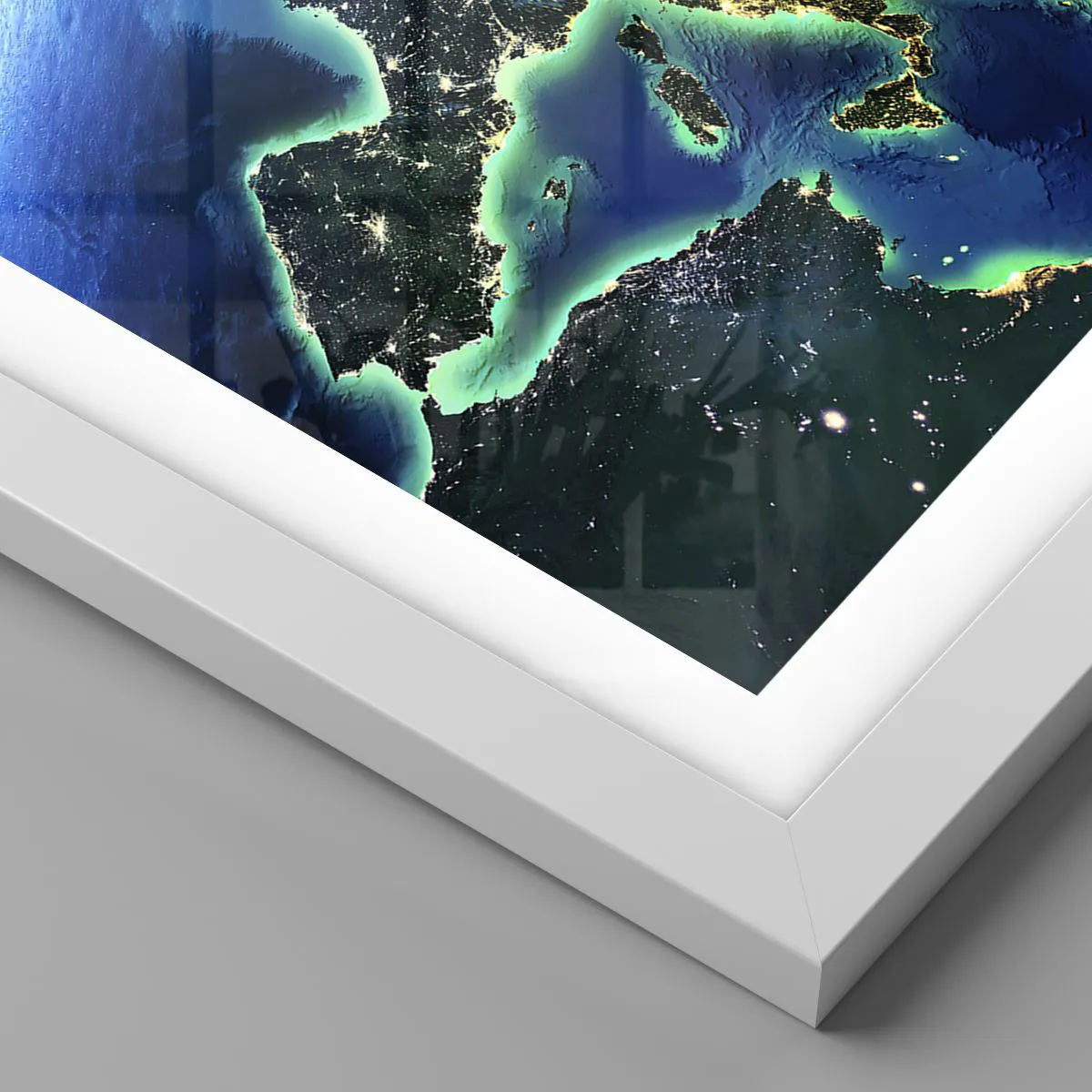 Plagát v bielom ráme - Iskrivá Európa - 30x40 cm